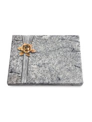 Grabtafel Viskont White Strikt Rose 4 (Bronze)