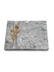 Grabtafel Viskont White Strikt Rose 13 (Bronze)