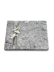 Grabtafel Viskont White Strikt Orchidee (Color)