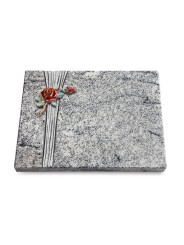 Grabtafel Viskont White Strikt Rose 1 (Color)