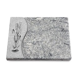 Grabtafel Viskont White Wave Ähren 2 (Alu)