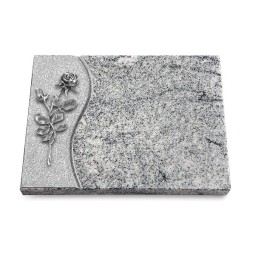 Grabtafel Viskont White Wave Rose 13 (Alu)