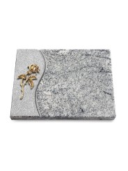 Grabtafel Viskont White Wave Rose 2 (Bronze)