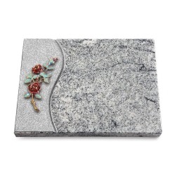 Grabtafel Viskont White Wave Rose 3 (Color)