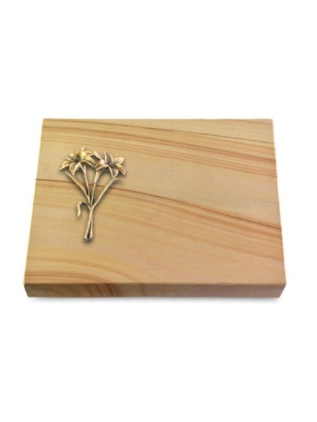 Grabtafel Woodland Pure Lilie (Bronze)
