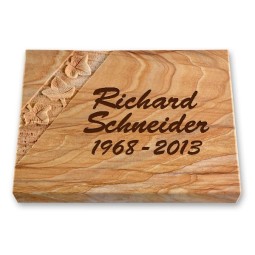 Grabtafel - Motiv drei Efeublätter