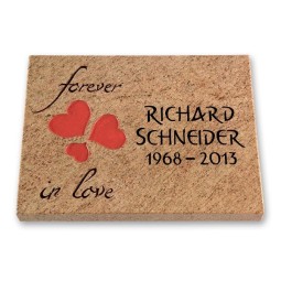 Grabtafel - Motiv Forever in Love