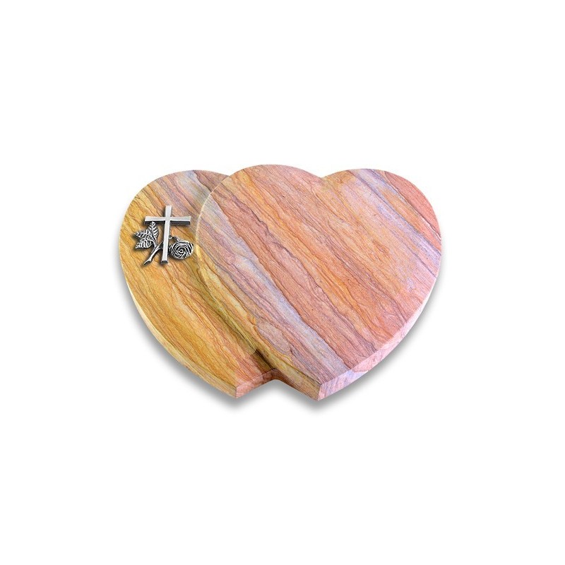 Grabkissen Amoureux/Rainbow Kreuz 1 (Alu) 50x40