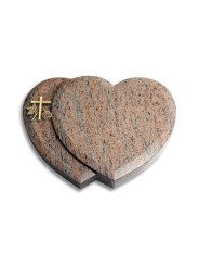 Grabkissen Amoureux/Raw Silk Kreuz 1 (Bronze) 50x40