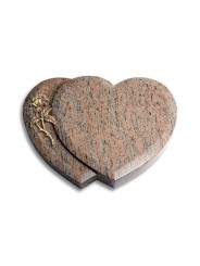 Grabkissen Amoureux/Raw Silk Rose 2 (Bronze) 50x40