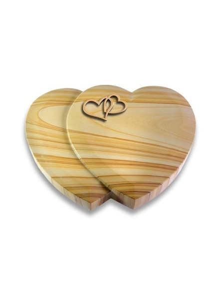 Grabkissen Amoureux/Woodland Herzen (Bronze) 50x40