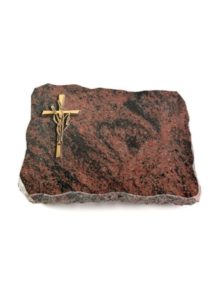 Grabplatte Aruba Pure Kreuz/Ähren (Bronze)