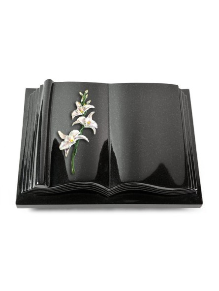 Grabbuch Antique/Indisch Black Orchidee (Color) 50x40