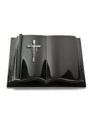 Grabbuch Antique/Indisch Black Kreuz/Ähren (Alu) 50x40