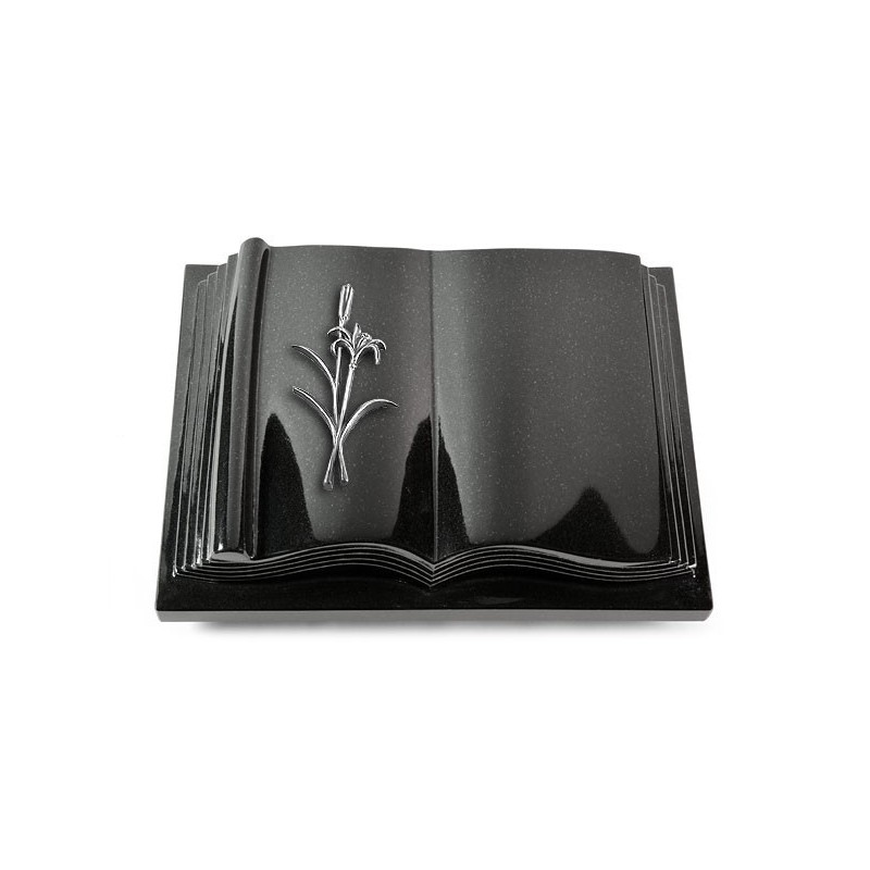 Grabbuch Antique/Indisch Black Lilienzweig (Alu) 50x40