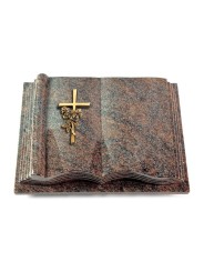 Grabbuch Antique/Paradiso Kreuz/Rose (Bronze) 50x40