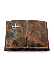 Grabbuch Livre Auris/Aruba Kreuz/Rose (Alu) 50x40