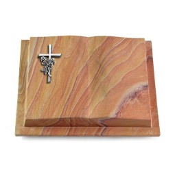 Grabbuch Livre Podest/Rainbow Kreuz/Rose (Alu)