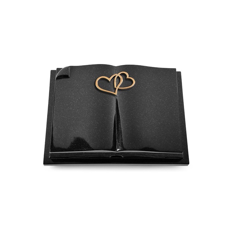 Grabbuch Livre Auris/Indisch Black Herzen (Bronze) 50x40