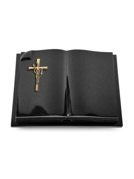 Grabbuch Livre Auris/Indisch Black Kreuz/Ähren (Bronze) 50x40