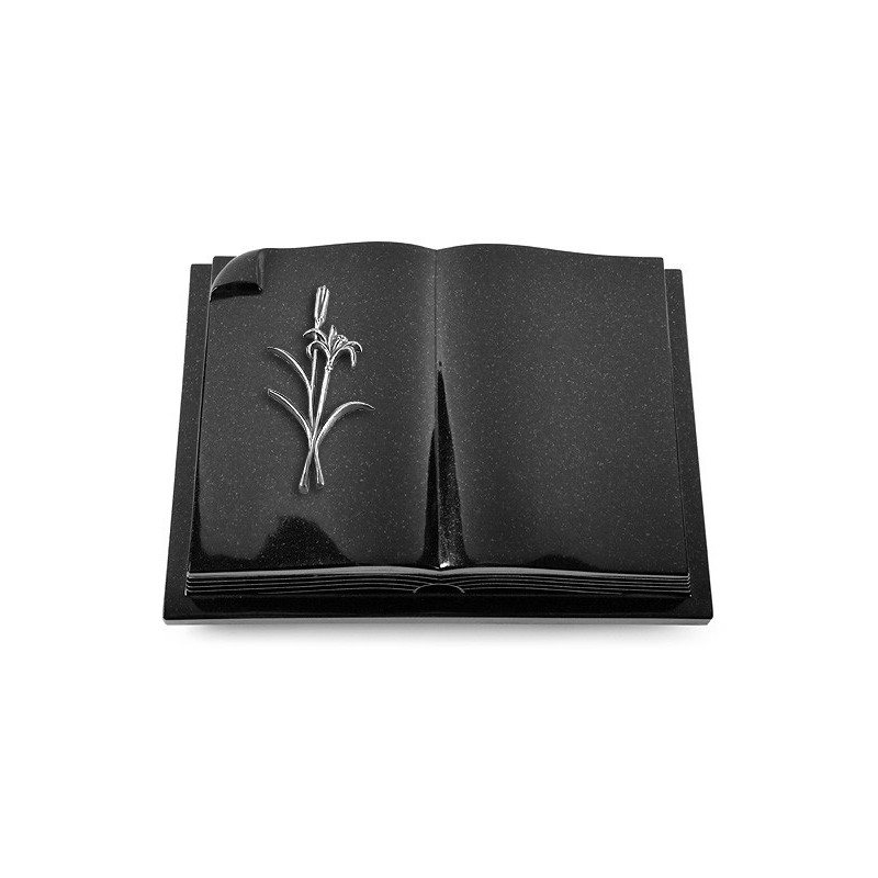 Grabbuch Livre Auris/Indisch Black Lilienzweig (Alu) 50x40