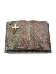 Grabbuch Livre Auris/Paradiso Kreuz/Rosen (Bronze) 50x40