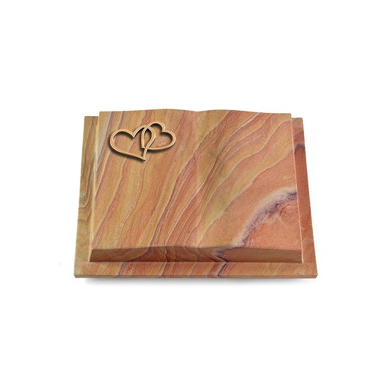 Grabbuch Livre Podest/Rainbow Herzen (Bronze)