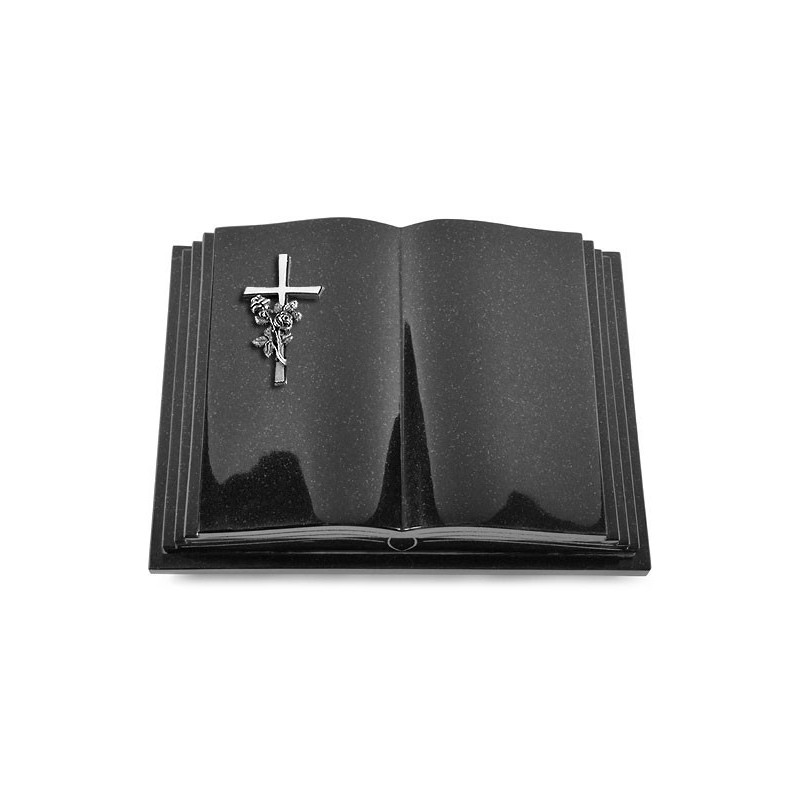 Grabbuch Livre Pagina/Indisch Black Kreuz/Rosen (Alu) 50x40