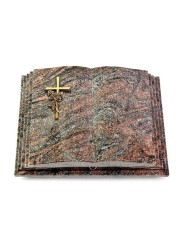 Grabbuch Livre Pagina/Paradiso Kreuz/Rosen (Bronze) 50x40