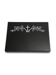 Grabtafel Indisch Black Pure Kreuz 5