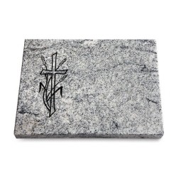 Grabtafel Viskont White Pure Kreuz 4