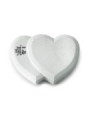 Grabkissen Amoureux/Omega Marmor Kreuz 1 (Alu)
