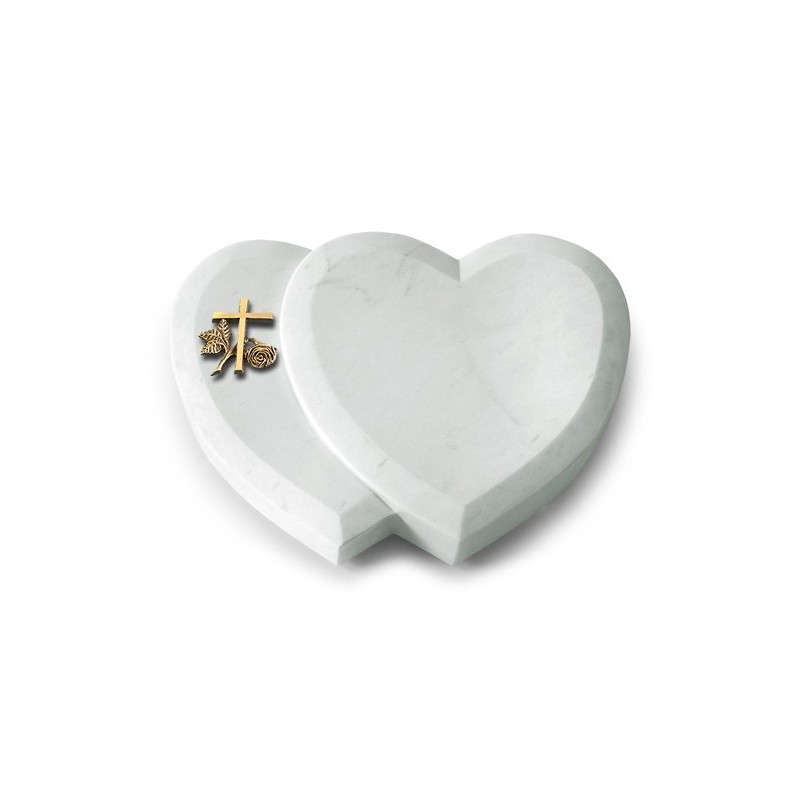 Grabkissen Amoureux/Omega Marmor Kreuz 1 (Bronze)