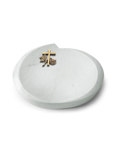 Grabkissen Baroque/Omega Marmor Kreuz 1 (Bronze)