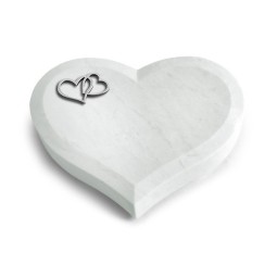 Grabkissen Coeur/Omega Marmor Herzen (Alu)