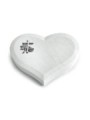 Grabkissen Coeur/Omega Marmor Kreuz 1 (Alu)
