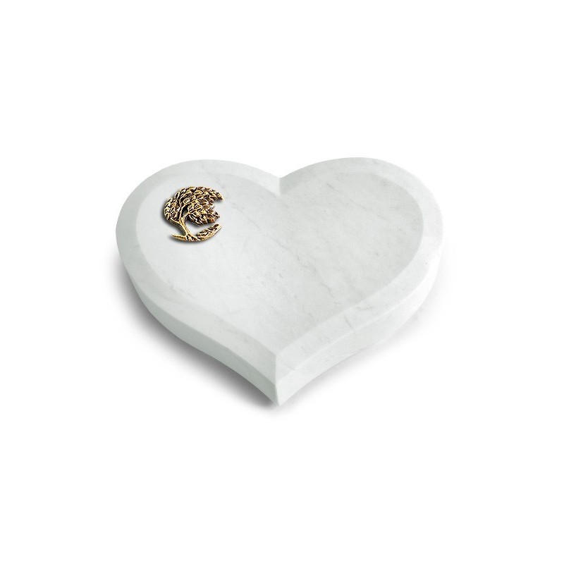 Grabkissen Coeur/Omega Marmor Baum 1 (Bronze)