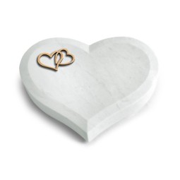 Grabkissen Coeur/Omega Marmor Herzen (Bronze)