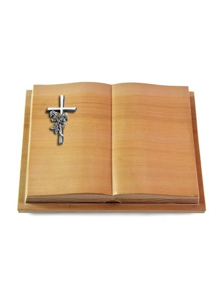 Grabbuch Livre Podest Folia/Woodland Kreuz/Rose (Alu)