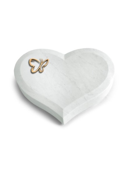 Grabkissen Coeur/Omega Marmor Papillon (Bronze)