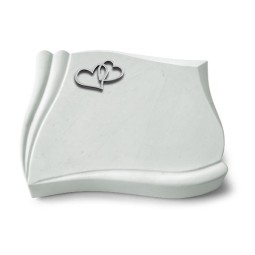 Grabkissen Memory/Omega Marmor Herzen (Alu)