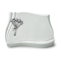 Grabkissen Memory/Omega Marmor Lilie (Alu)