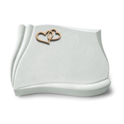 Grabkissen Memory/Omega Marmor Herzen (Bronze)