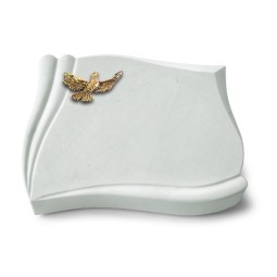 Grabkissen Memory/Omega Marmor Taube (Bronze)