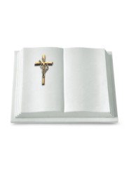 Grabbuch Livre Pagina/Omega Marmor Kreuz/Ähren (Bronze)