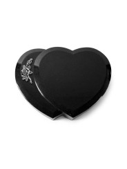 Grabkissen Amoureux/Indisch Black Rose 1 (Alu) 50x40