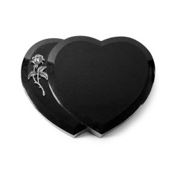 Grabkissen Amoureux/Indisch Black Rose 2 (Alu) 50x40