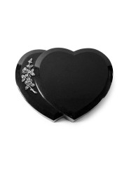 Grabkissen Amoureux/Indisch Black Rose 5 (Alu) 50x40