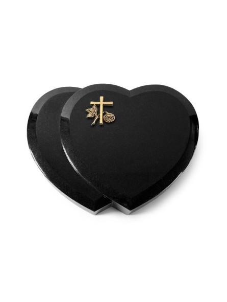 Grabkissen Amoureux/Indisch Black Kreuz 1 (Bronze) 50x40