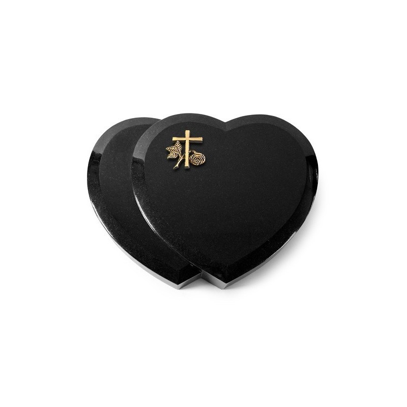 Grabkissen Amoureux/Indisch Black Kreuz 1 (Bronze) 50x40